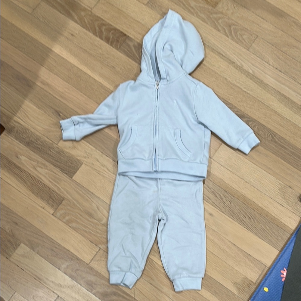 Ralph Lauren Blue Sweatpants with Elastic Waistband